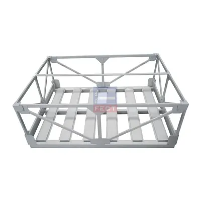 Robuste, zusammenklappbare Containerpalette mit Stahlrahmen